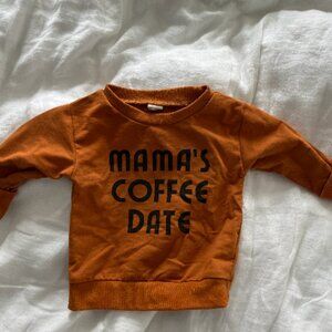 Cutie baby sweatshirt from Etsy (~6-9 months)
